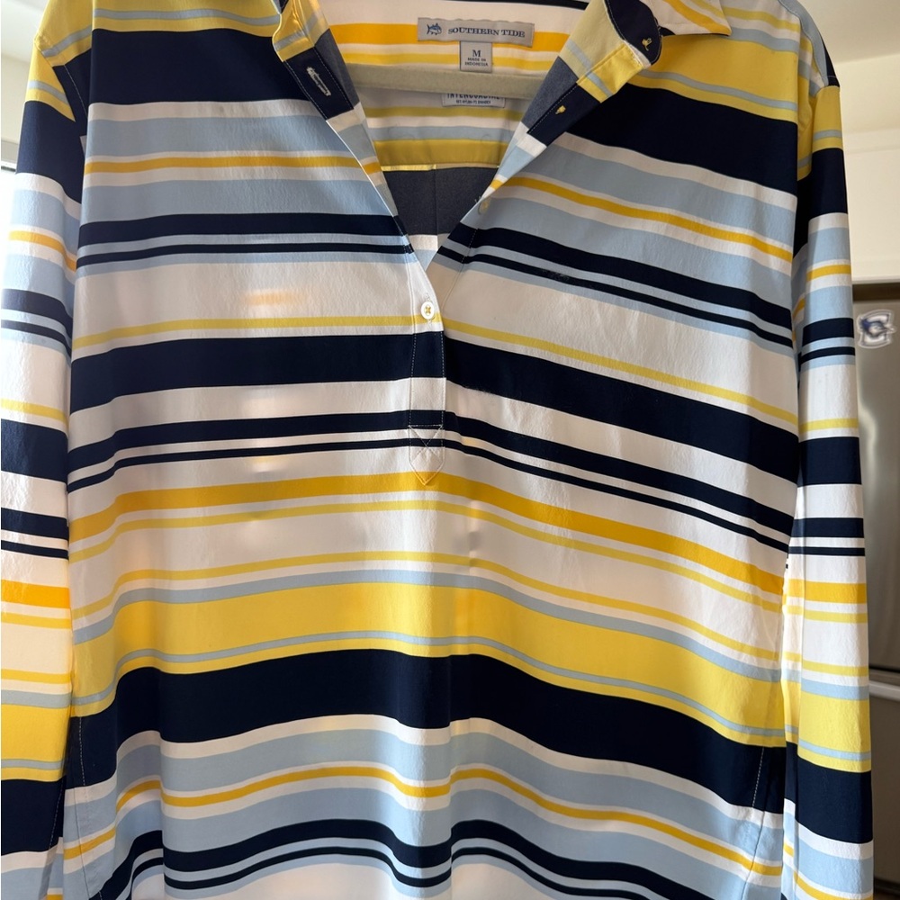 Southern Tide Striped Blouse - Yellow, Blue, White